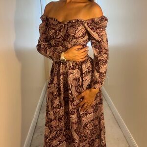 Vintage Style Paisley Dress